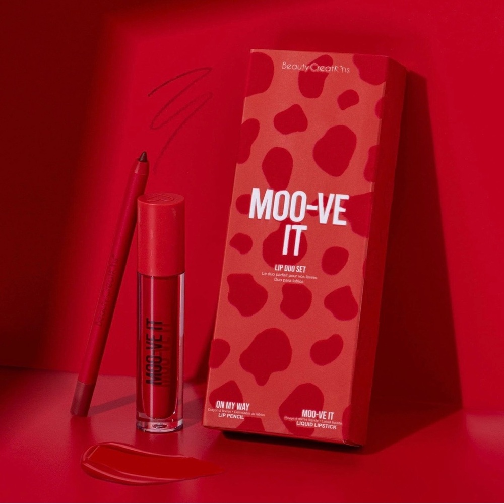 Beauty Creations Moo-ve It Lip Duo - Bold Red